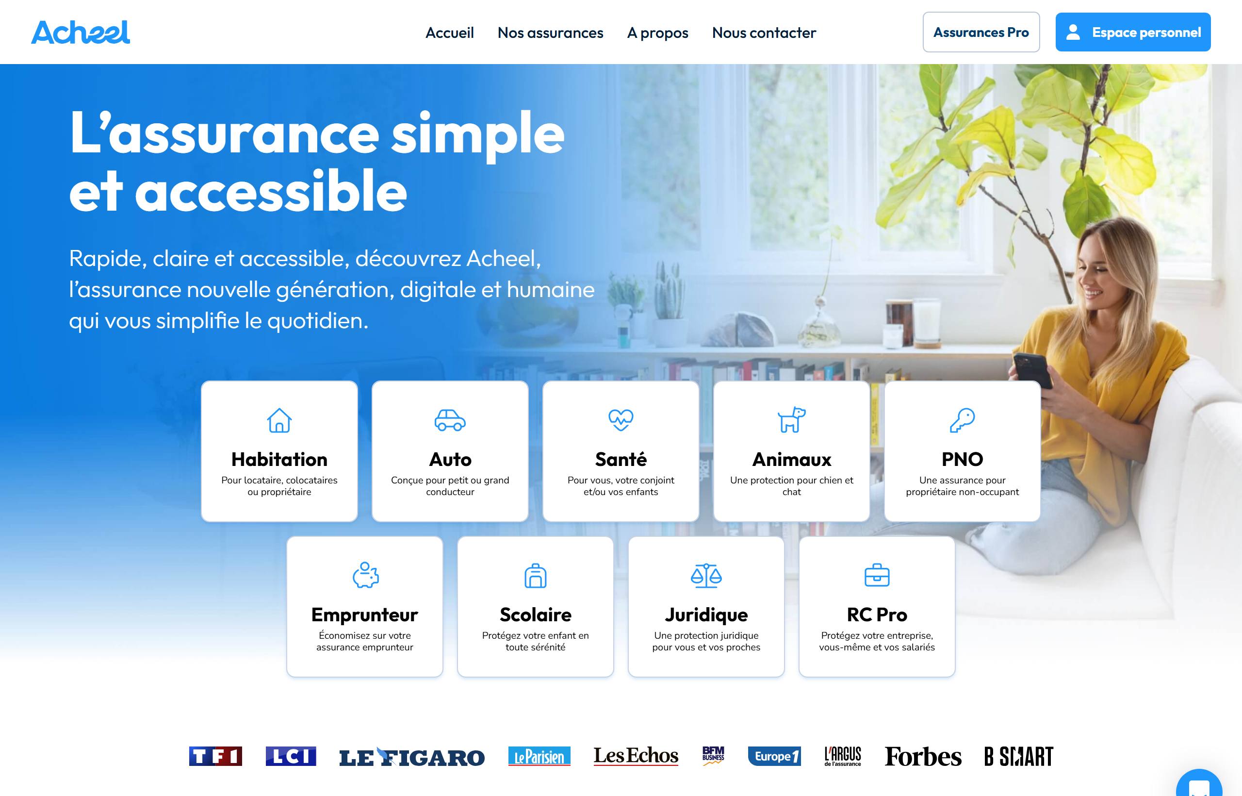 Site officiel de Acheel, assurance animaux